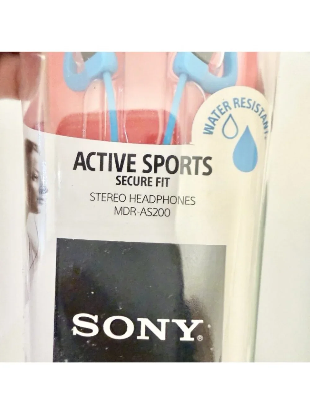 Vintage 2012 Sony MDR-AS200 Active Sports Headphones Blue Water Resistant Sealed